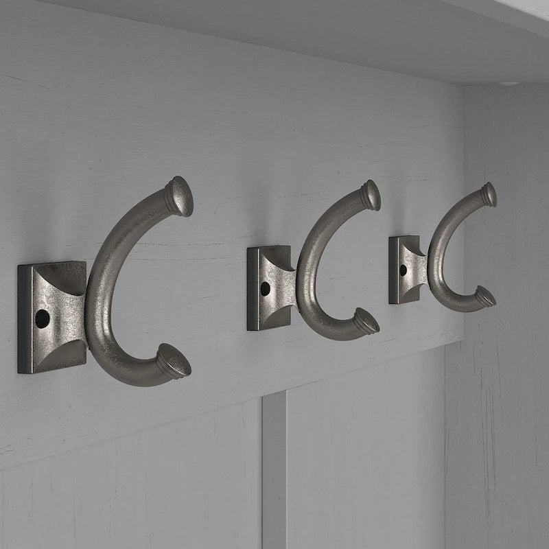 Hall Tree & Shoe Bench Set 24"W - Coat Hooks, Storage Drawer, 250 lbs Capacity, Transitional Entryway