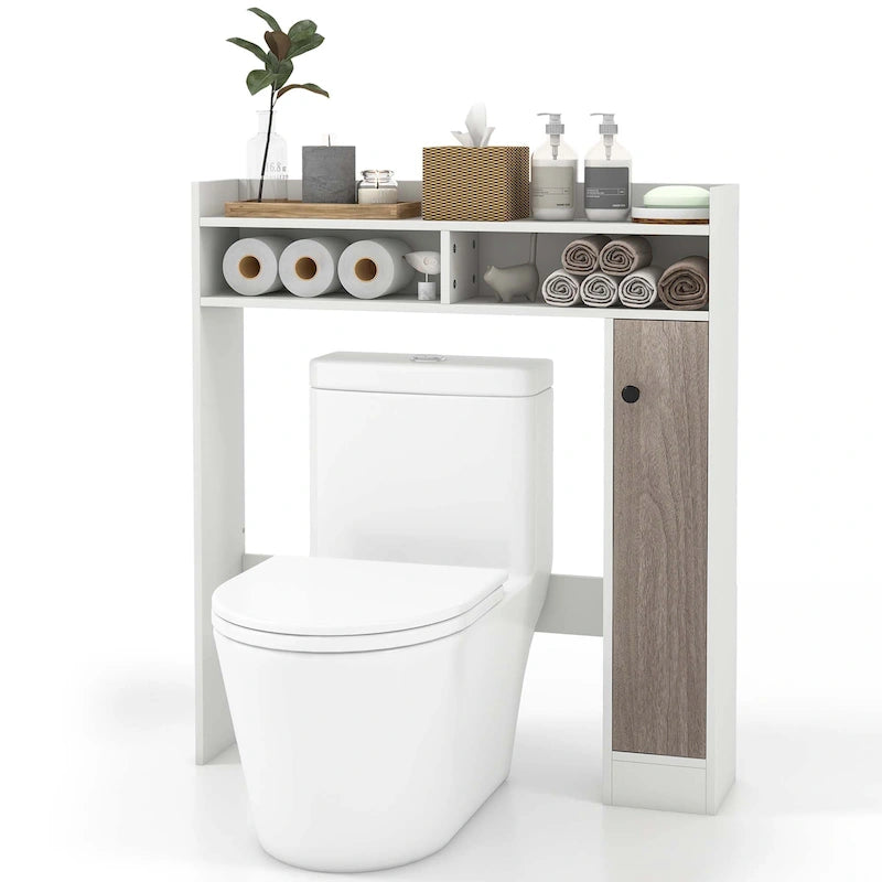 Costway Over the Toilet Bathroom Cabinet Floor Storage Organizer with - See Details