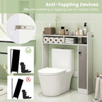 Costway Over the Toilet Bathroom Cabinet Floor Storage Organizer with - See Details