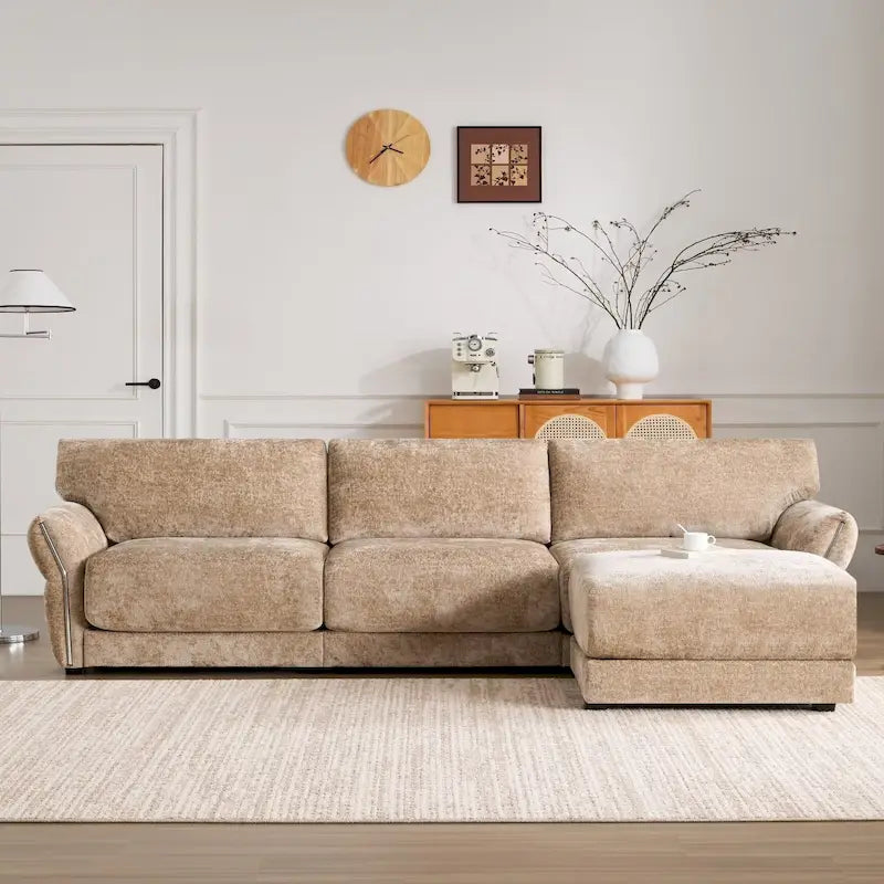 110 Modular Sectional Sofa, L-Shape Sofa with USB and Type-C Charger