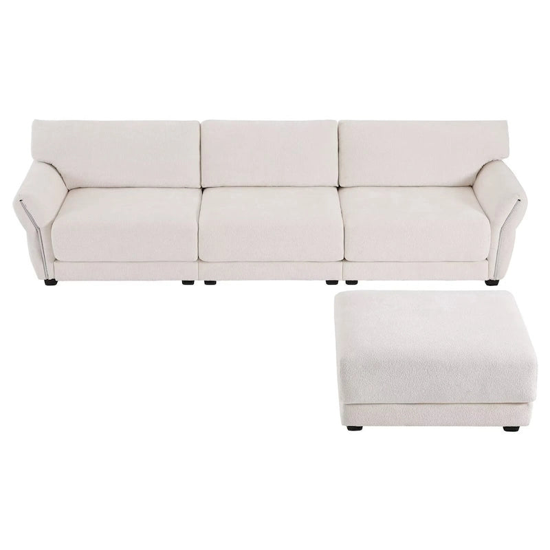 110 Modular Sectional Sofa, L-Shape Sofa with USB and Type-C Charger