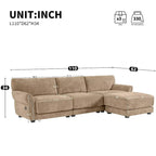 110 Modular Sectional Sofa, L-Shape Sofa with USB and Type-C Charger