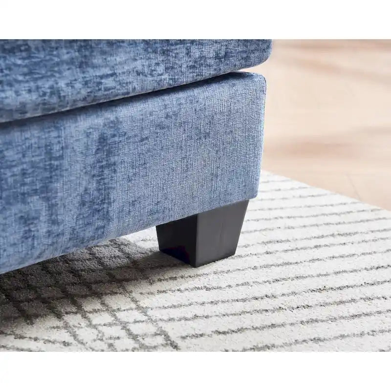 120.1 Chenille L-Shaped Modular Sectional Sofa with Ottoman, 3-Seater Cloud Couch with 22.4 Deep Seats & High-Resilience Foam