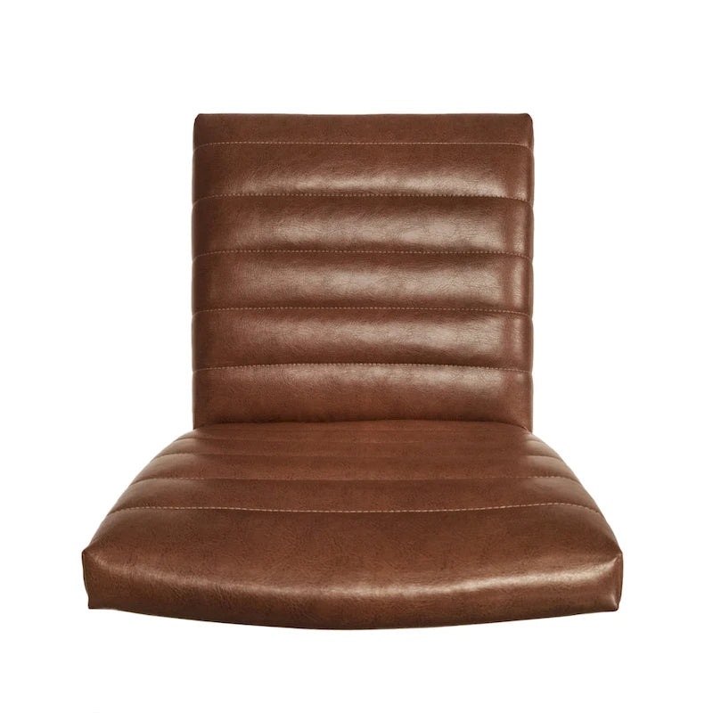 Mid-Century Dining Chairs Set of 4 - Channel Stitch Upholstery, Rubberwood Legs, Walnut Finish, 300 lbs Capacity