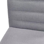 Mid-Century Dining Chairs Set of 4 - Channel Stitch Upholstery, Rubberwood Legs, Walnut Finish, 300 lbs Capacity