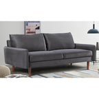 US Pride Furnitirue 70W Tapered-Leg Velvet Sofa