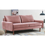 US Pride Furnitirue 70W Tapered-Leg Velvet Sofa