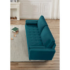 US Pride Furnitirue 70W Tapered-Leg Velvet Sofa