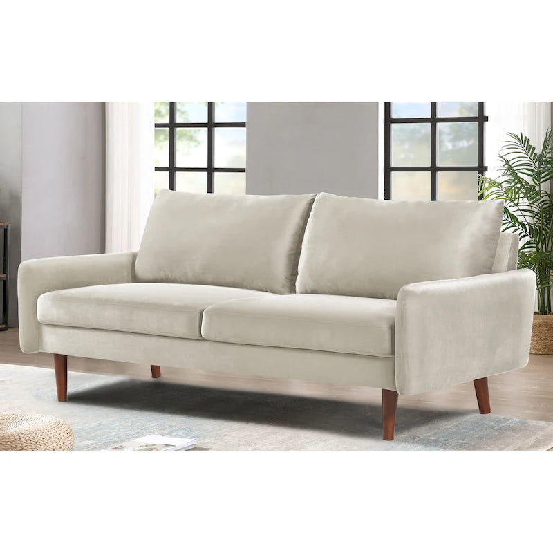 US Pride Furnitirue 70W Tapered-Leg Velvet Sofa