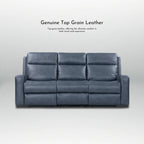 89 Wide Top Grain Leather Power Reclining Sofa Electric Recliner Sofa with Storage, USB Charge Port, Adjustable Headrest