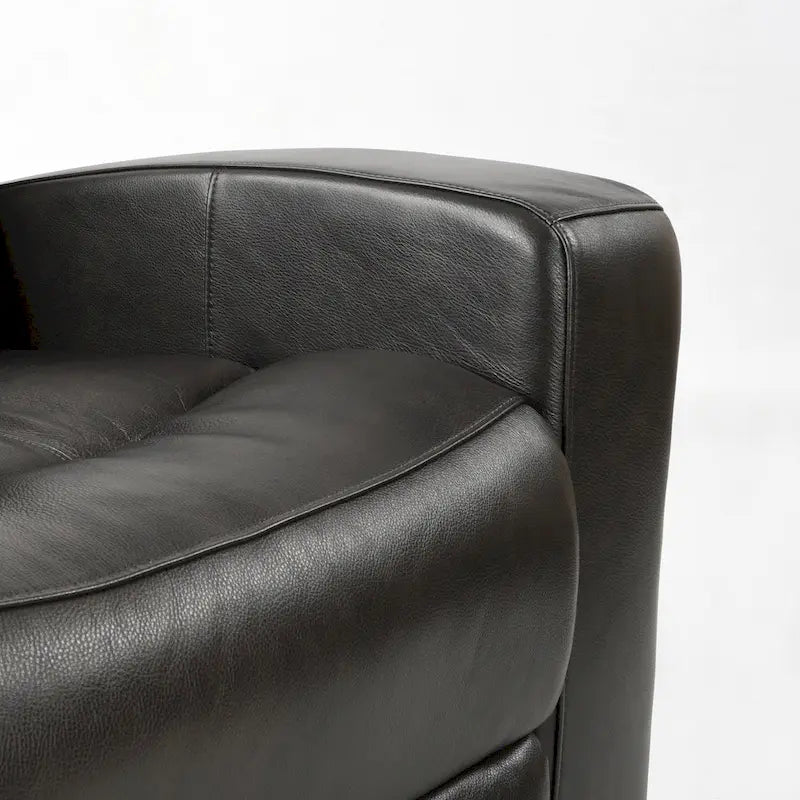 89 Wide Top Grain Leather Power Reclining Sofa Electric Recliner Sofa with Storage, USB Charge Port, Adjustable Headrest