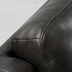 89 Wide Top Grain Leather Power Reclining Sofa Electric Recliner Sofa with Storage, USB Charge Port, Adjustable Headrest