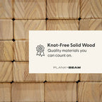 Modern Rectangular Coffee Table 48" x 24" - Solid Pine Wood, Wirebrush Finish, Non-Toxic, 15"H