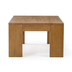 Modern Rectangular Coffee Table 48" x 24" - Solid Pine Wood, Wirebrush Finish, Non-Toxic, 15"H