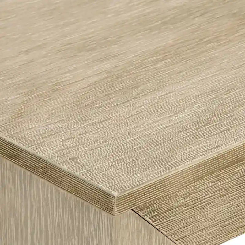 Modern Rectangular Coffee Table 48" x 24" - Solid Pine Wood, Wirebrush Finish, Non-Toxic, 15"H