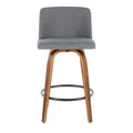 Carson Carrington Vallberga 26 Counter Stool with Black Round Footrest (Set of 2)