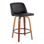Carson Carrington Vallberga 26 Counter Stool with Black Round Footrest (Set of 2)