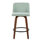 Carson Carrington Vallberga 26 Counter Stool with Black Round Footrest (Set of 2)