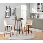 Carson Carrington Vallberga 26 Counter Stool with Black Round Footrest (Set of 2)