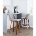 Carson Carrington Vallberga 26 Counter Stool with Black Round Footrest (Set of 2)