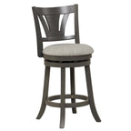 1/2/4 PCS 26.5 Swivel Bar Stool Counter Height w/ Rubber Wood Legs