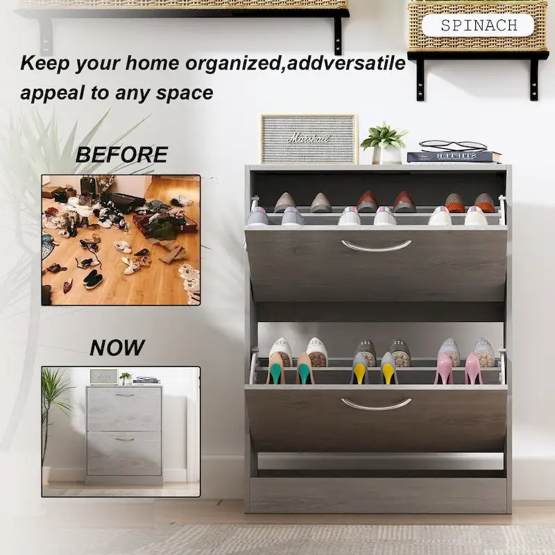 2-tier Shoe Storage for EntrywayCabinet for home