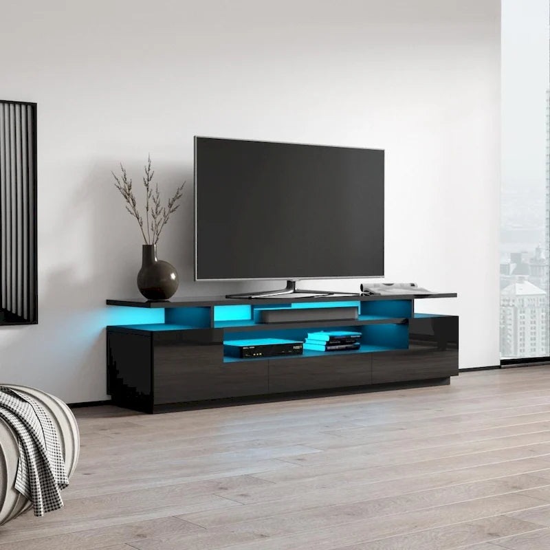 Strick & Bolton Sparkes 77-inch High Gloss TV Stand with LED Lights