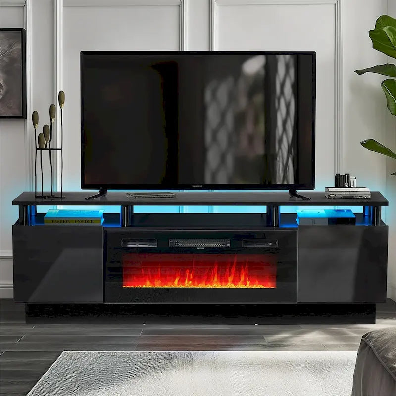 70 Fireplace TV Stand with 36 Electric Fireplace