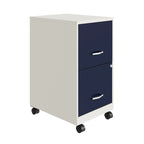 Space Solutions Pearl White 2-drawer Mobile File Cabinet