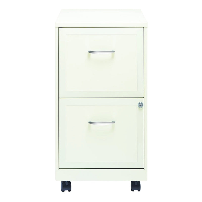 Space Solutions Pearl White 2-drawer Mobile File Cabinet