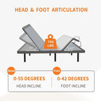 ESHINE Adjustable Bed Frame, with Massage