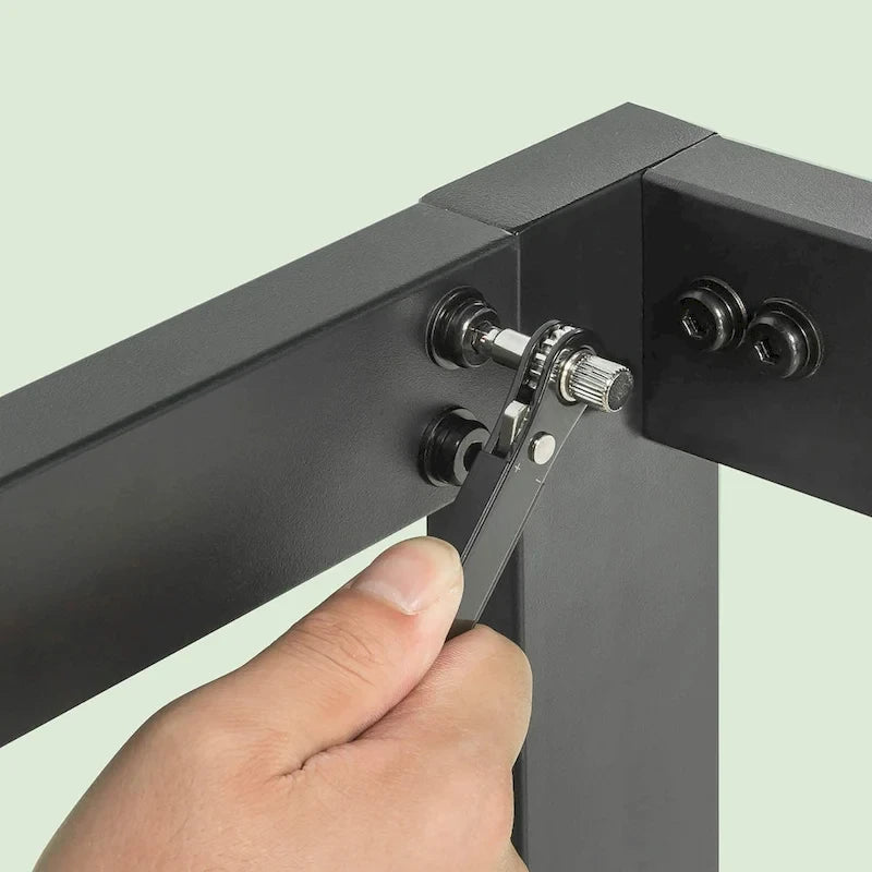 Priage by ZINUS Black Metal Platform Bed Frame with Headboard