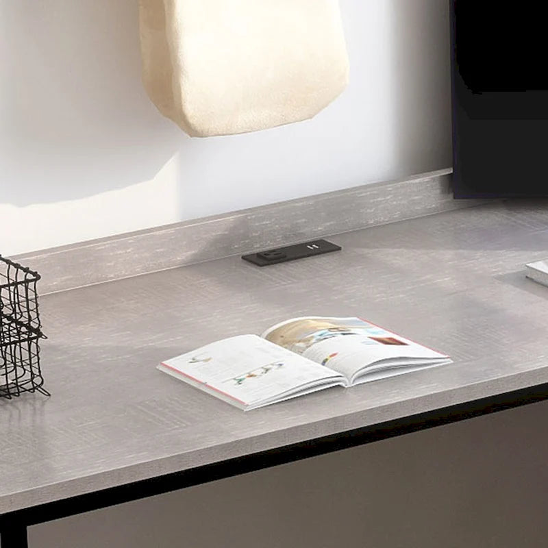 Magnus Industrial 59-inch Metal L-Shape Computer Desk with USB by Furniture of America