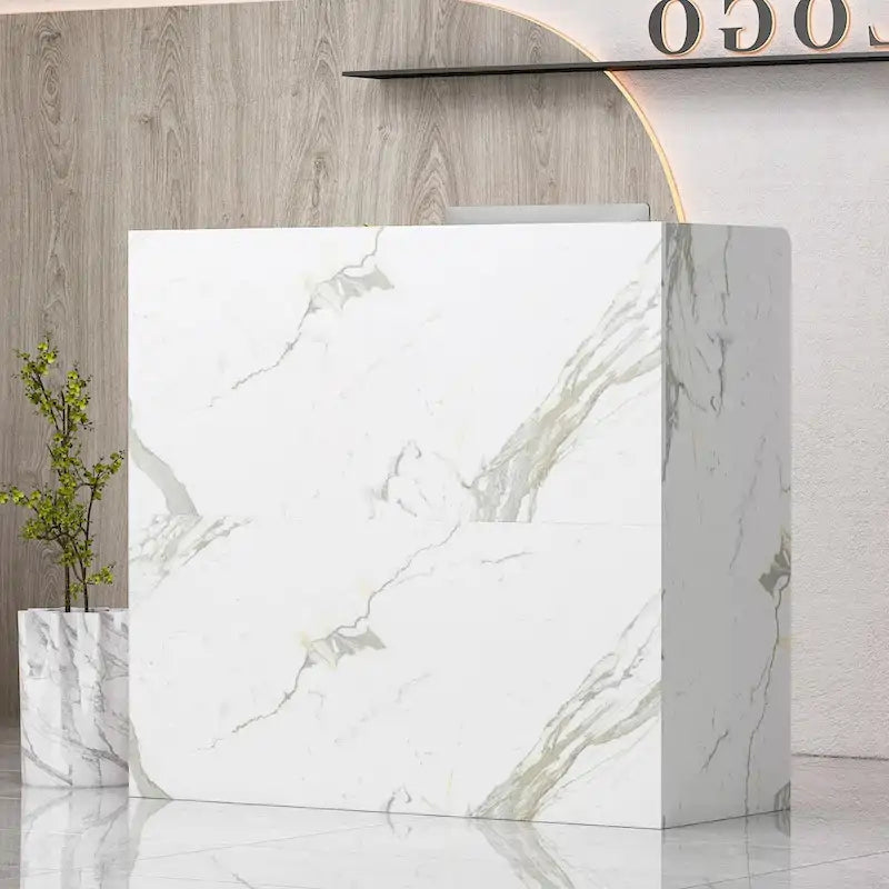 47.2 Reception Desk Counter Lockable Storage Reception Table Working