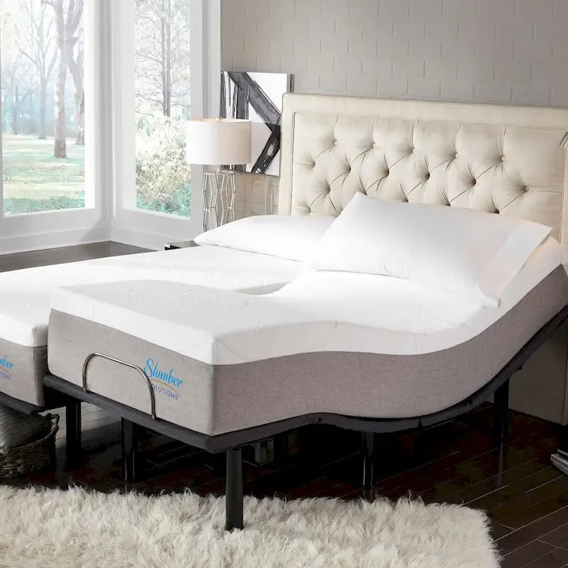 Slumber Solutions 12-inch Gel Mattress Adjustable Set