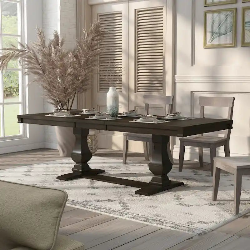 The Gray Barn Ruddy Road Espresso 94-inch Wood Expandable Dining Table