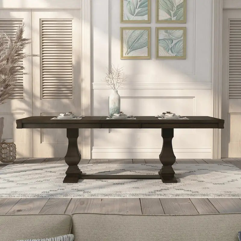 The Gray Barn Ruddy Road Espresso 94-inch Wood Expandable Dining Table
