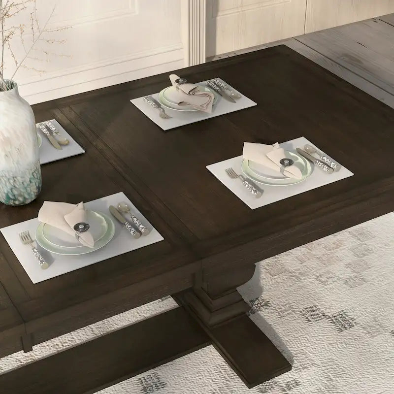 The Gray Barn Ruddy Road Espresso 94-inch Wood Expandable Dining Table