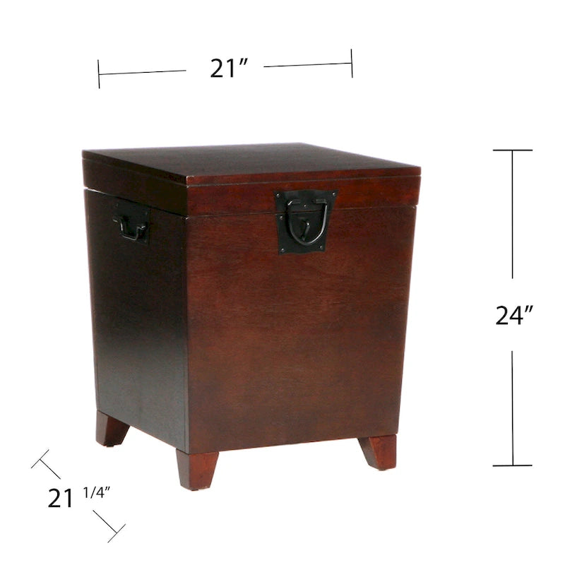 SEI Furniture Liatris Espresso Trunk Side Table