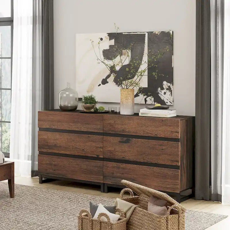 2 in 1 Modern Sideboard with 6 Drawers