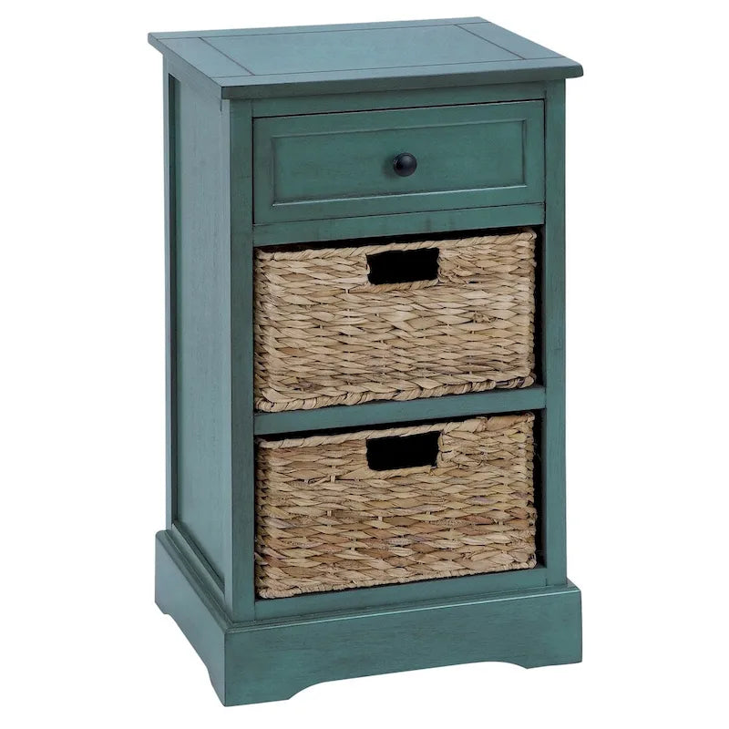 Dana Point 3-drawer Storage Wood Side Table Nightstand