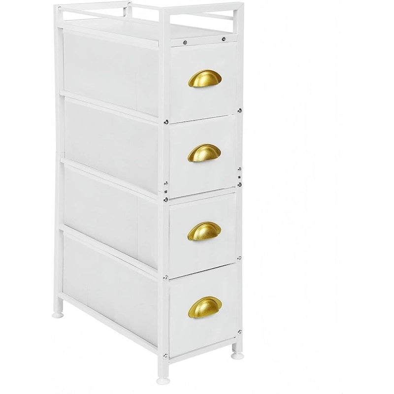 Narrow Dresser Storage Tower with 4 Drawers