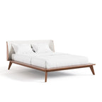 Furniture of America Beau Midcentury Boucle Wingback Low Profile Platform Bed
