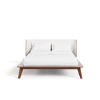 Furniture of America Beau Midcentury Boucle Wingback Low Profile Platform Bed