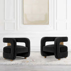 Manhattan Comfort Modern Amirah Velvet Accent Chair Set of 2