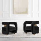 Manhattan Comfort Modern Amirah Velvet Accent Chair Set of 2