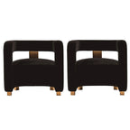 Manhattan Comfort Modern Amirah Velvet Accent Chair Set of 2