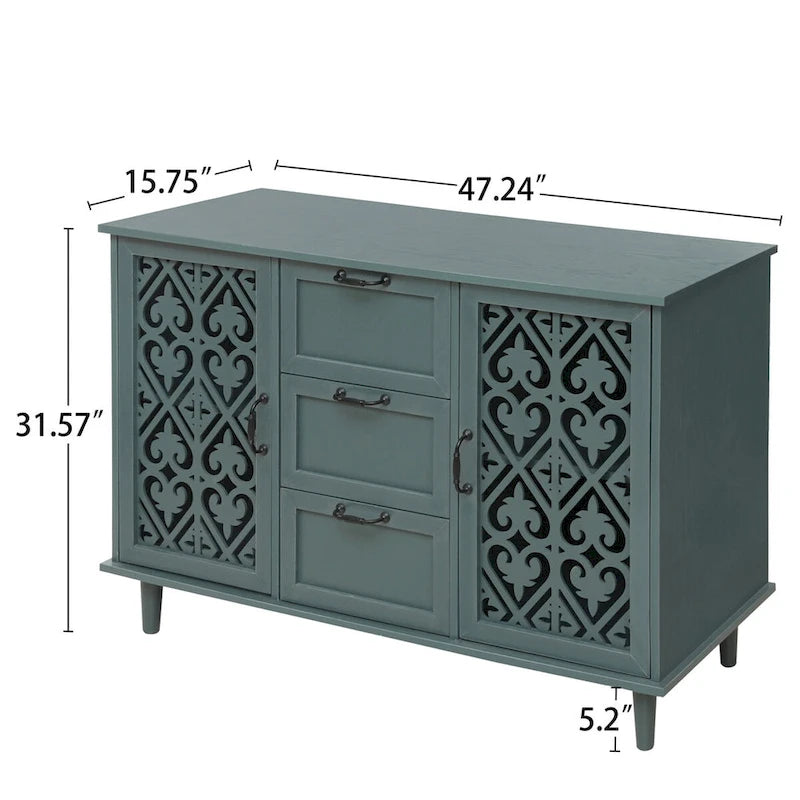 2 Door 3 Drawer Cabinet for Bedroom Living Room