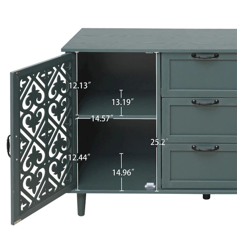 2 Door 3 Drawer Cabinet for Bedroom Living Room
