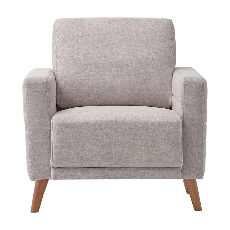 Clara Modern Armchair, Light Grey